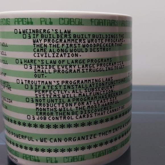Vtg abacus programming coffee mug - Picture 2 of 3